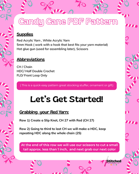 Easy Crochet Candy Cane Pattern, Holiday Decor & Market Prep, Step-by-Step Tutorial