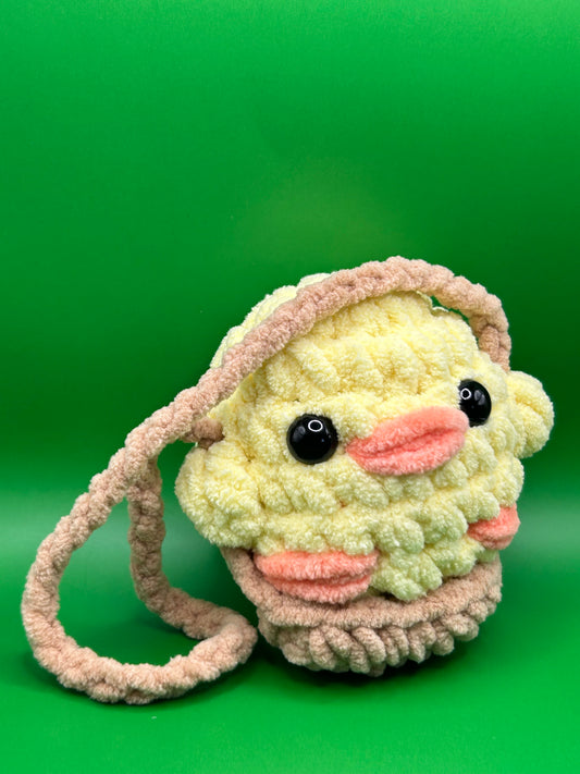 Swinging Duck Car Hanger, Car Duck Decor, Amigurumi