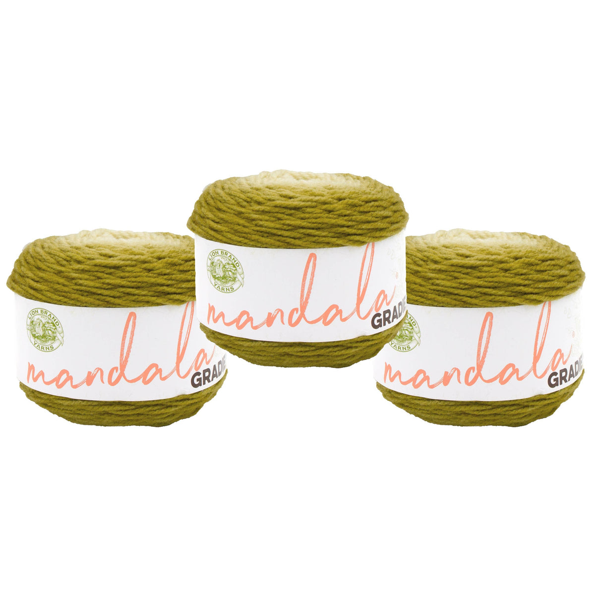 Lion Brand Yarn Mandala Gradient Olive