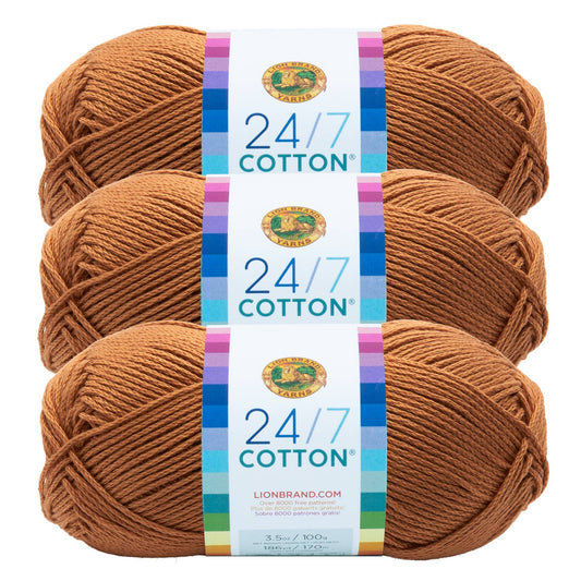 Lion Brand Yarn 24/7 Cotton Camel