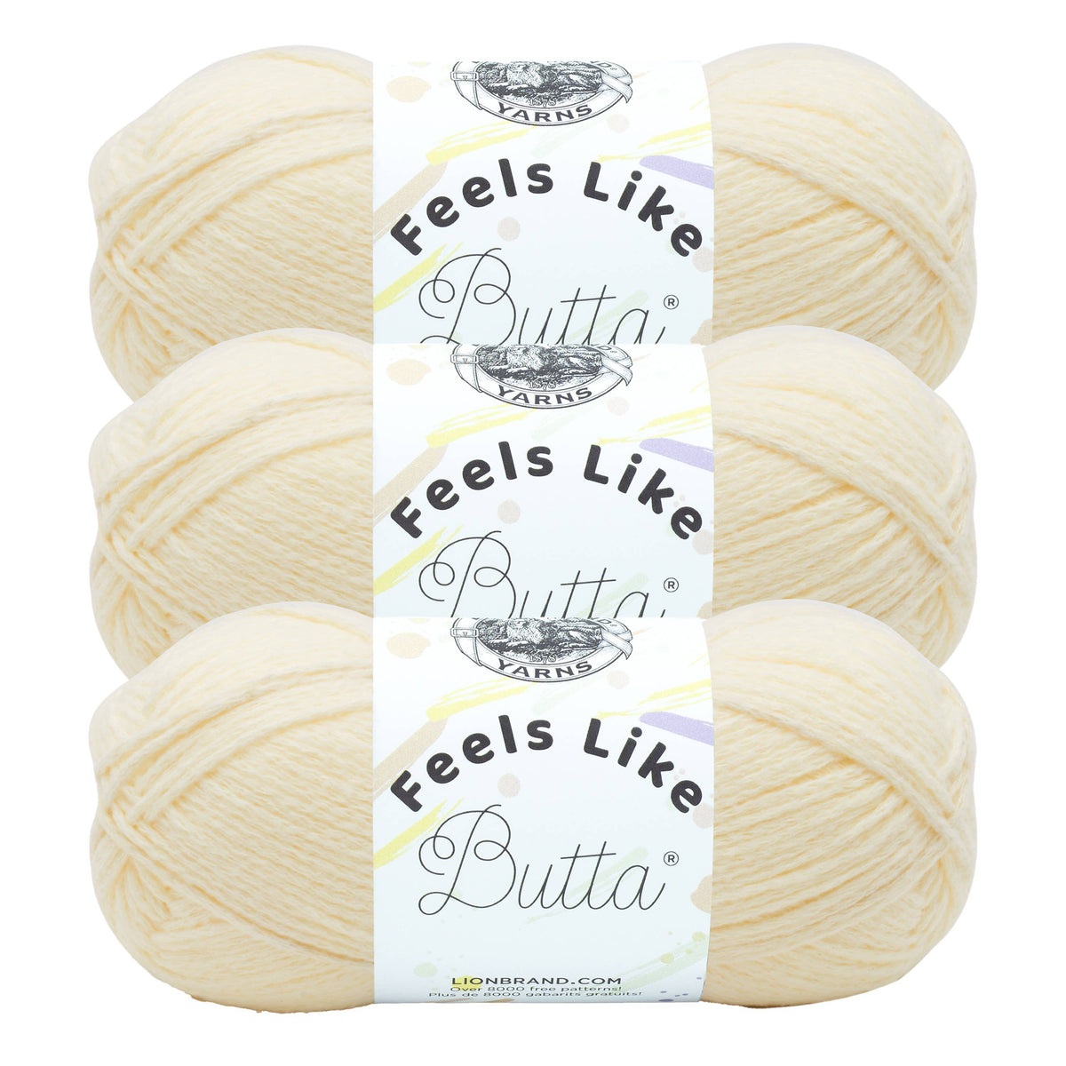 Lion Brand Yarn Feels Like Butta White