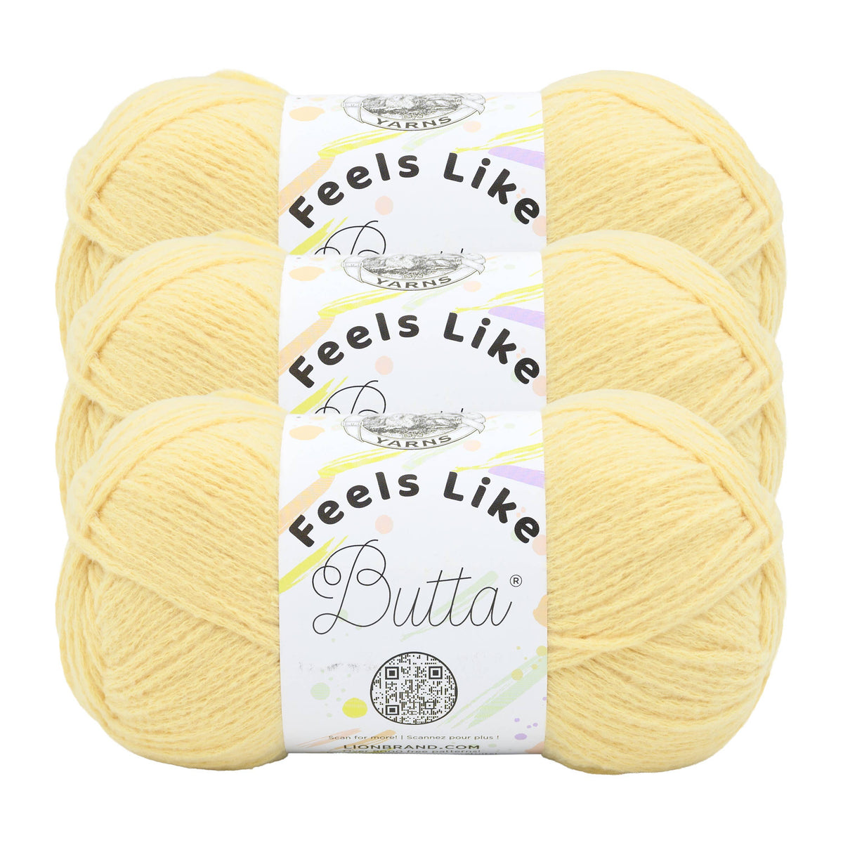 Lion Brand Yarn Feels Like Butta Buttercream