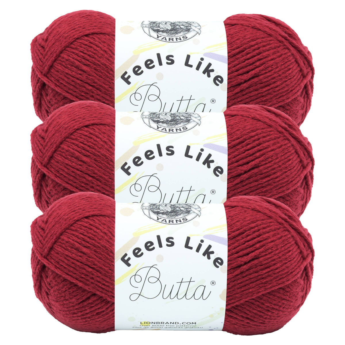 Lion Brand Yarn Feels Like Butta Cranberry