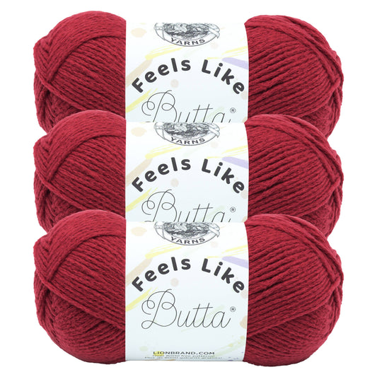 Lion Brand Yarn Feels Like Butta Cranberry