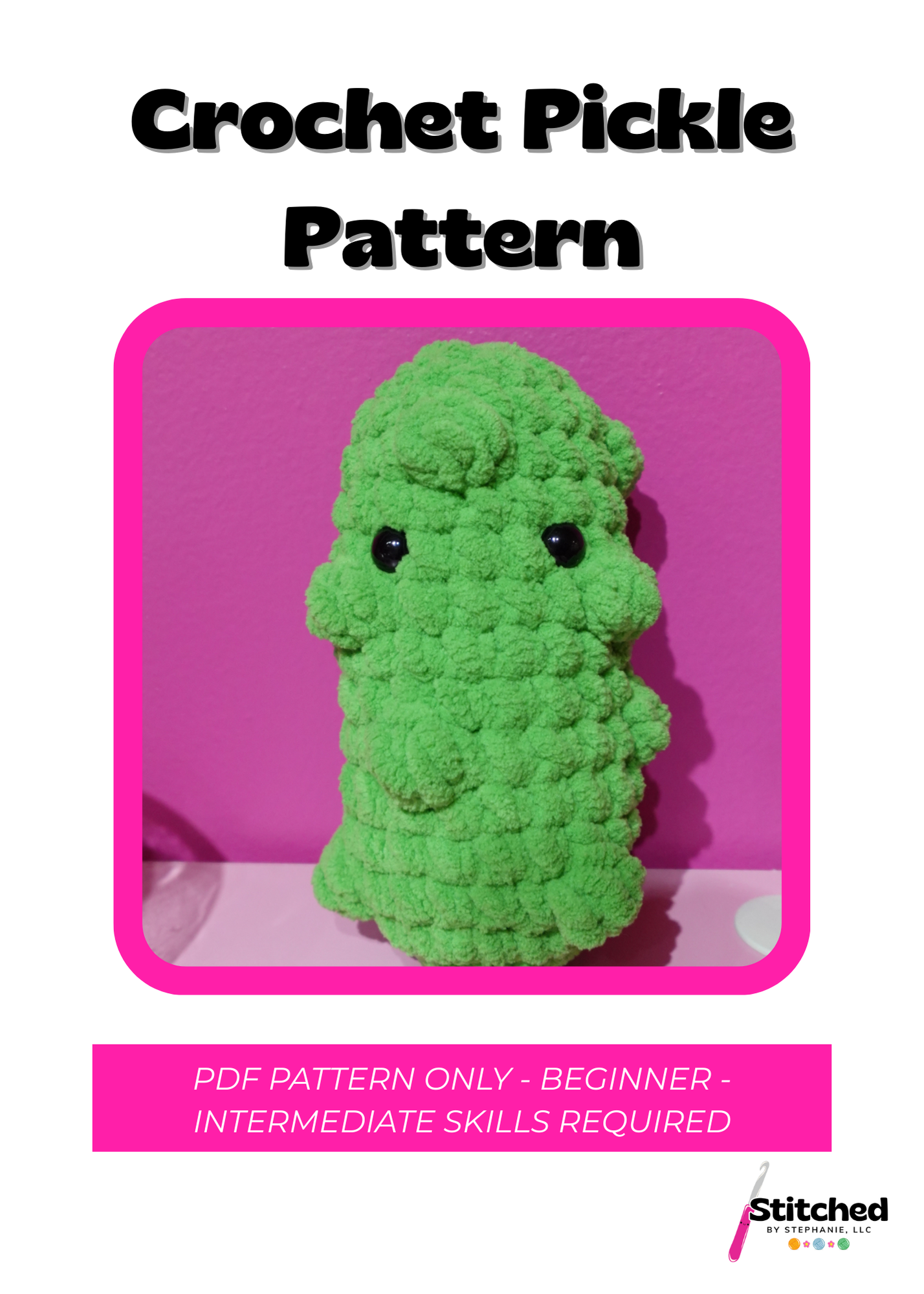 Pickle Crochet Pattern - Crochet PDF PATTERN – Stitched By Stephanie LLC