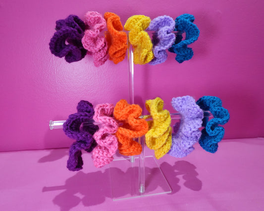 Crochet Scrunchies – Soft No-Tug Hair Accessory in Multiple Colors
