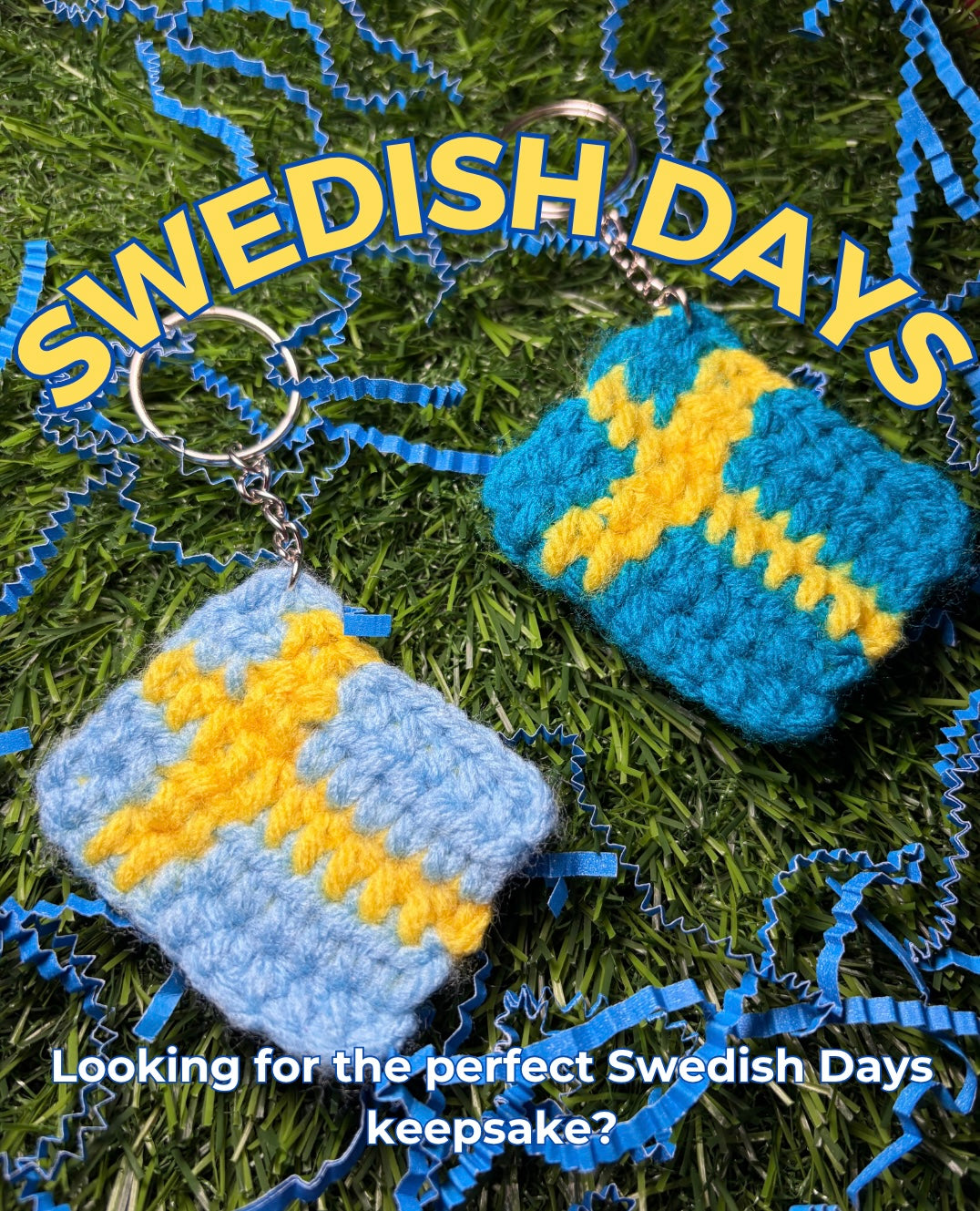 Swedish Days Flag Keychain - Swedish Flag Keepsake