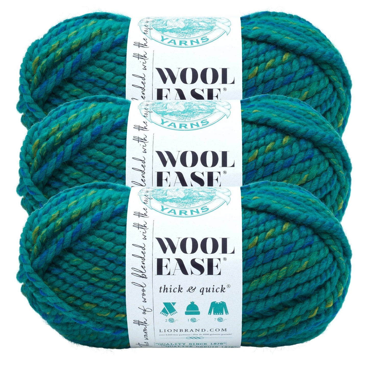 Lion Brand Yarn Wool-Ease Thick & Quick Bluegrass