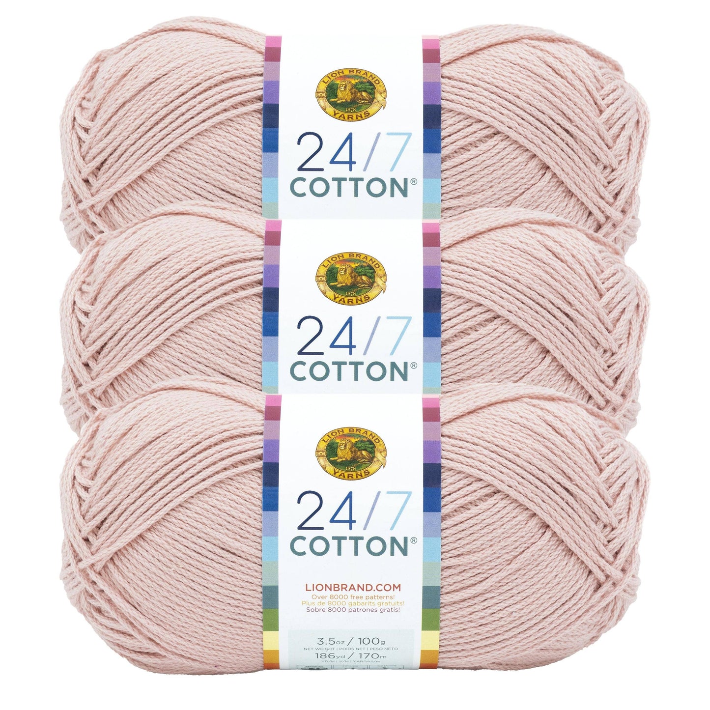 Lion Brand Yarn 24/7 Cotton Beechnut